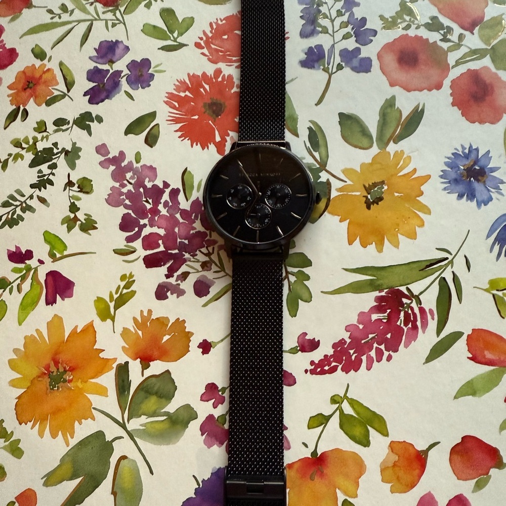 Black Mesh Strap Watch by Rebecca Mincoff